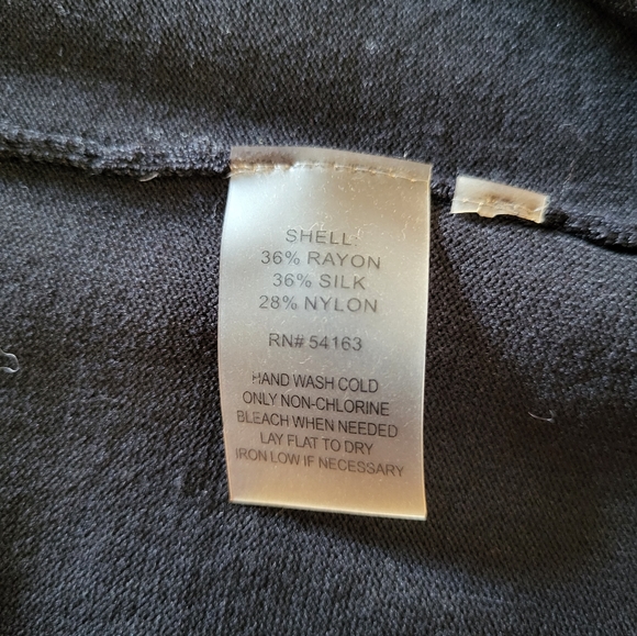 Calvin Klein Womens Small Short Sleeve Black White Button Up Sweater Cardigan B4 - Picture 3 of 6